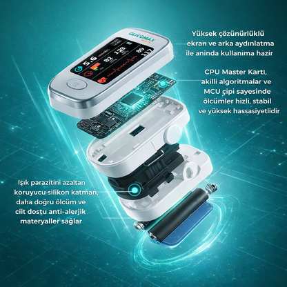 Glucomax - Ağrısız Şeker Ölçüm Cihazı + ÜCRETSİZ Tansiyon Aleti